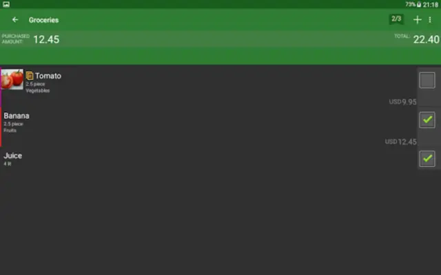 Shopping list android App screenshot 3